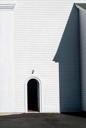 Sunlight and shadows on this historic building in Heightstown NJ.の写真素材