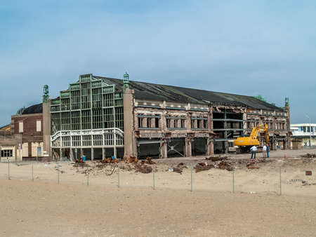 ASBURY PARK, NEW JERSEY - MARCH 26 - The Asbury Park Casino during renovations as seen on March 26 2007 in Asbury Park New Jersey.のeditorial素材