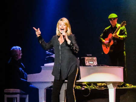 Olivia Newton John live at the Count Basie Theater in Red Bank NJ on April 12 2017.のeditorial素材