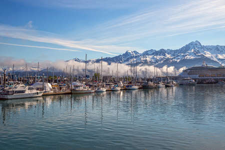 SEWARD, ALASKA - JUNE 7 - The marina on Resurrection Bay as seen on June 7 2019 in Seward Alaska.のeditorial素材