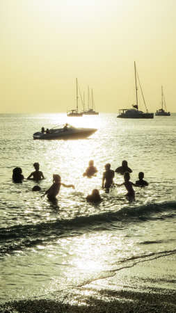 Hot sun and cool fun on the island of Saint Lucia in the Caribbean.の写真素材