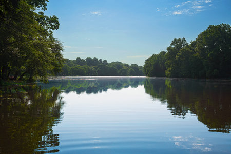 A Summer view of Lake Topanemus in Freehold, New Jersey.
