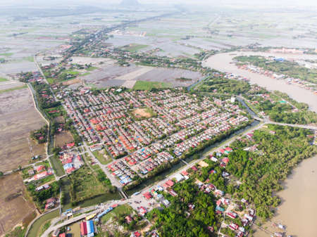 Aerial view of the resident area in Kedah,Malaysia.の写真素材