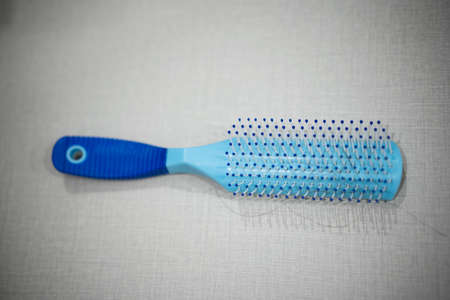 Selected focus on a comb on the make up tableの写真素材