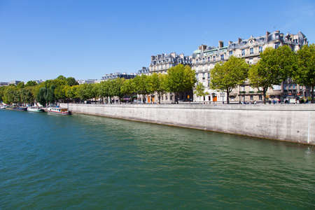 Seine landscape in Parisの写真素材