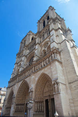 Notre Dame cathedral in Parisの写真素材