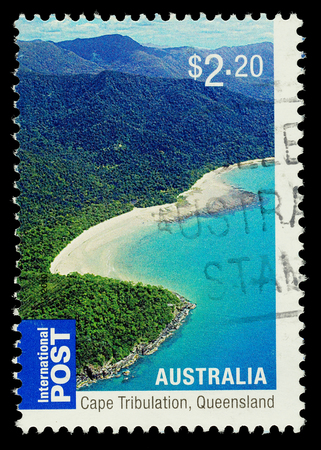 AUSTRALIA - CIRCA 2010: An Australian Used Postage Stamp showing Cape Tribulation in Queensland, circa 2010
のeditorial素材