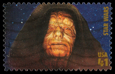 United States - CIRCA 2007: A Used Postage Stamp printed in the United States, showing Emperor...