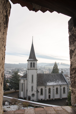 Murten town, Switzerland, Europeの写真素材