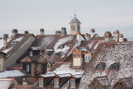 Murten town, Switzerland, Europeの写真素材