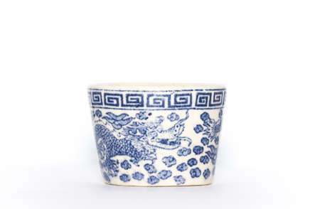 ceramic cup on white backgroundの写真素材