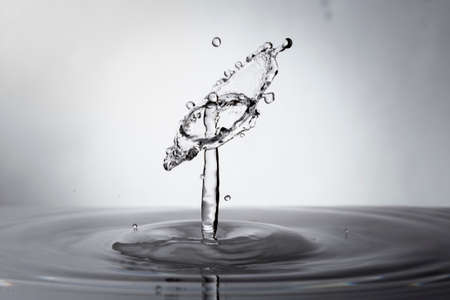 water drop collisionの写真素材