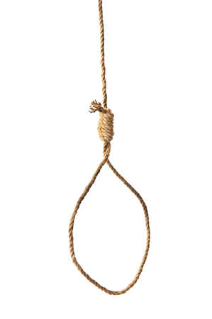 Suicide Noose isolated on white の写真素材