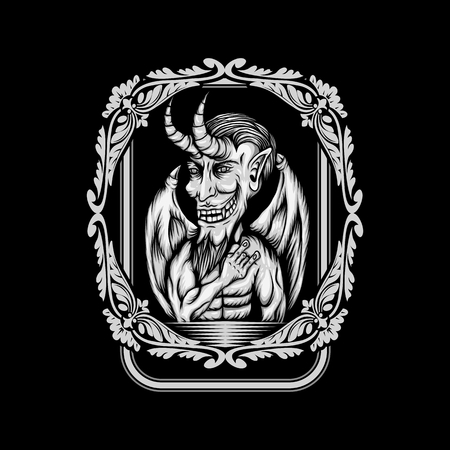 Evil vector illustrationのイラスト素材