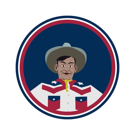 big tex texas mascot amazing design for your company or brandのイラスト素材