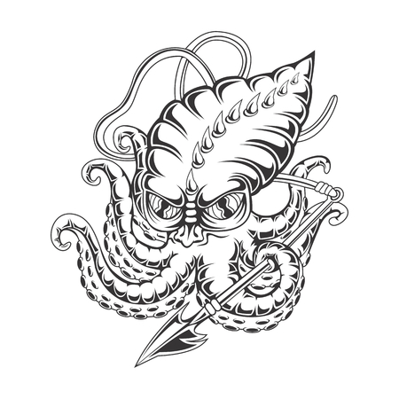 octopus vector illustration for your company or brandのイラスト素材