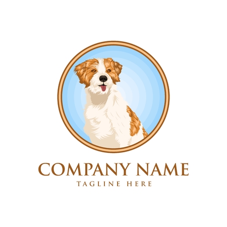 dog realistic vector design illustration  for your company or brandのイラスト素材
