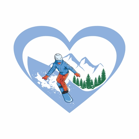 i love ski snowboard amazing design for your company or brandのイラスト素材