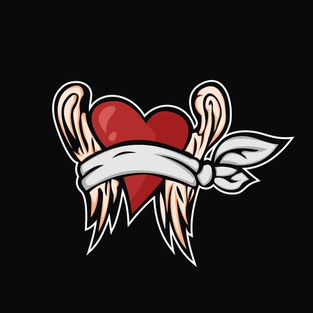 love blind wing vector design illustration amazing for your company or brandのイラスト素材