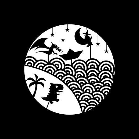 shadow puppet  amazing design for your company or brandのイラスト素材