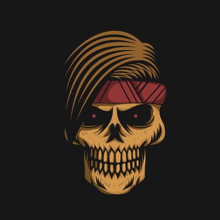 skull headband amazing design for your company or brandのイラスト素材