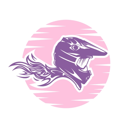 Female Motocross Vector Design Illustration for your company or brandのイラスト素材