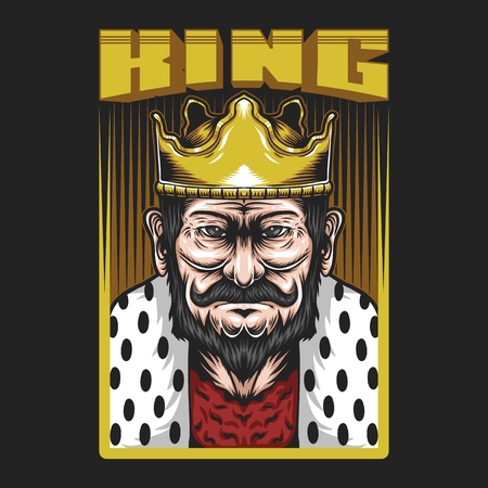 King Man Vector illustrationのイラスト素材