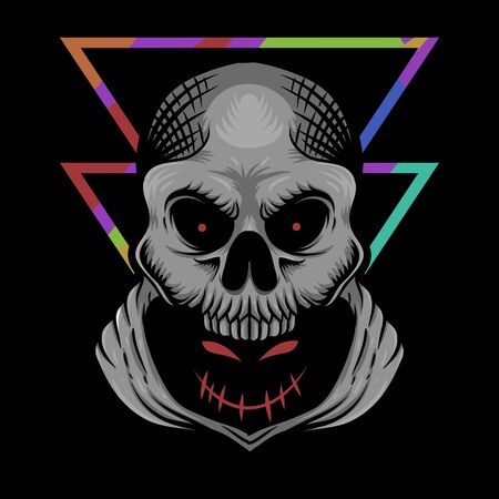 Hidden evil skull illustrationのイラスト素材