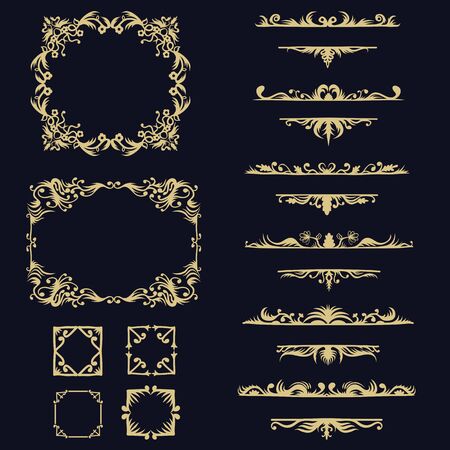 collection set ornament vector illustrationのイラスト素材