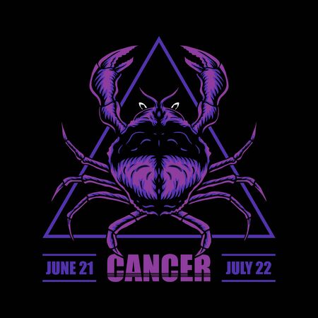 Cancer zodiac vector illustrationのイラスト素材