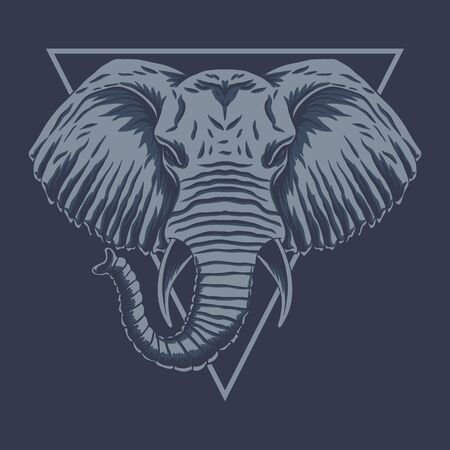 Elephant head vector illustrationのイラスト素材