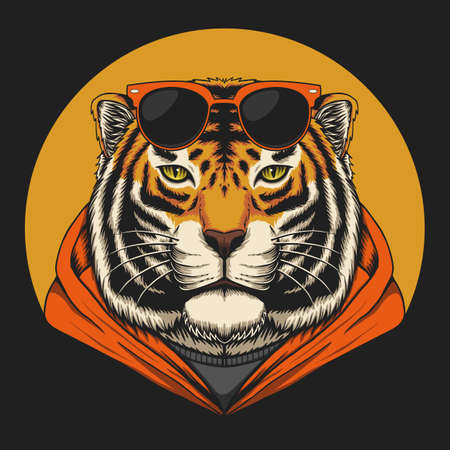 Cool tiger vector illustration for your company or brandのイラスト素材
