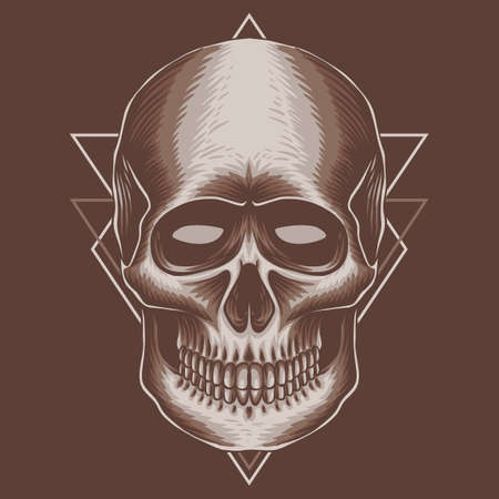 Skull head vector illustration for your company or brandのイラスト素材