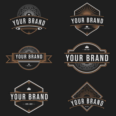 Vintage badge  vector illustration for your company or brandのイラスト素材