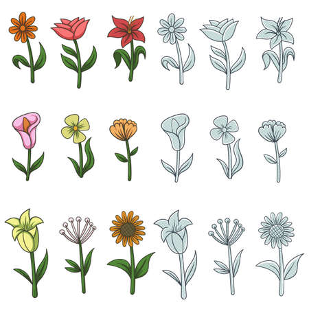 Flower nature elements decoration vector illustration for your company or brandのイラスト素材