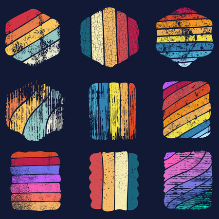 Grunge vintage retro background set collection for your company or brandのイラスト素材