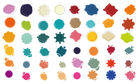 Abstract shapes element color set collection vector illustration for your company or brandのイラスト素材