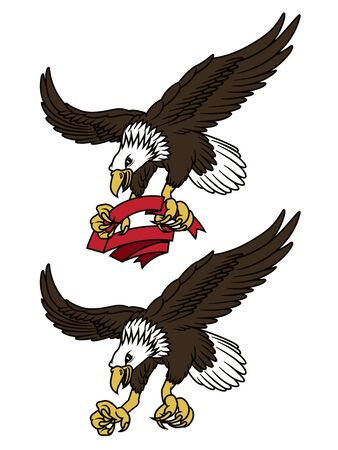 Eagle Claw Ribbon mascot vector design illustrationのイラスト素材