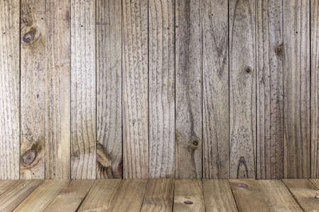 Old Wooden Wall with Vertical Slatsの写真素材