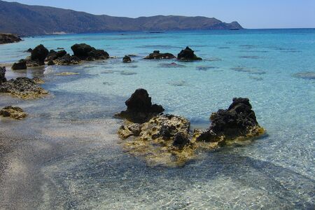 on the coast of Creteの写真素材