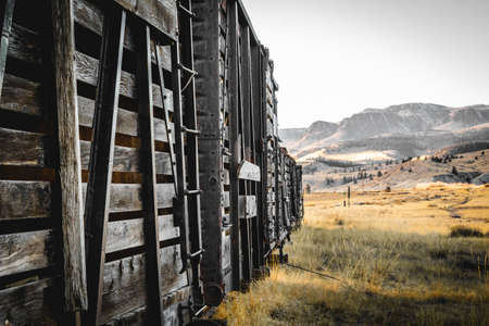Historic Train in Countrysideの写真素材