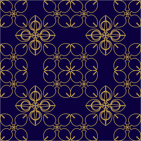 Seamless wallpaper pattern. Abstract seamless ornament pattern vector. Vintage geometric wallpaperのイラスト素材