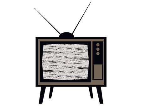 Old tv. Television interference. Retro.のイラスト素材