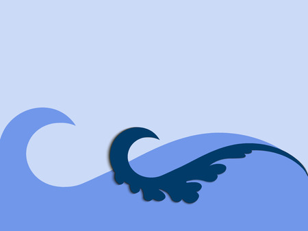 Paper wave. Vector.のイラスト素材