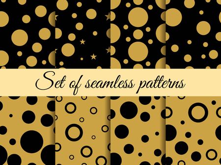 Seamless pattern with circles. Pattern with circles and dots. Stains. The pattern for wallpaper, tiles, fabrics and designs. Vector illustration.のイラスト素材