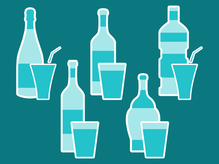 Bottle. Bottle of water.のイラスト素材