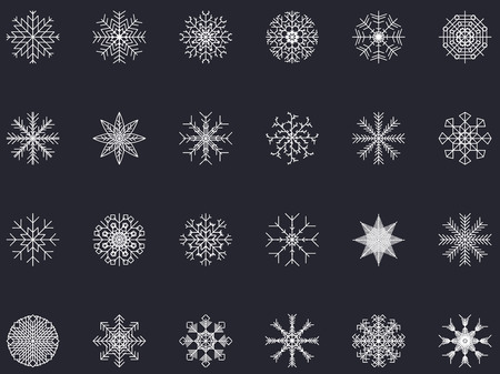 Set of vector snowflakesのイラスト素材