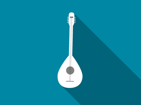 Guitar icon with long shadow. Vector illustration.のイラスト素材