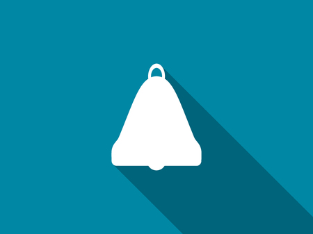 Bell with a long shadow. Vector illustration.のイラスト素材