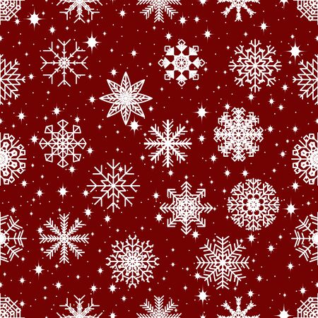 Seamless pattern with snowflakes on the Christmas and New Year. Winter pattern. Vector illustration.のイラスト素材